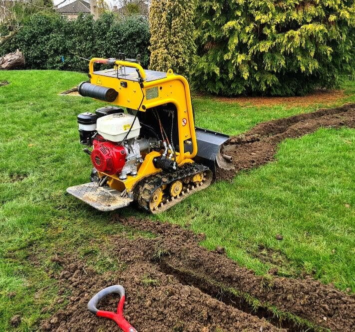 irrigation system trenching