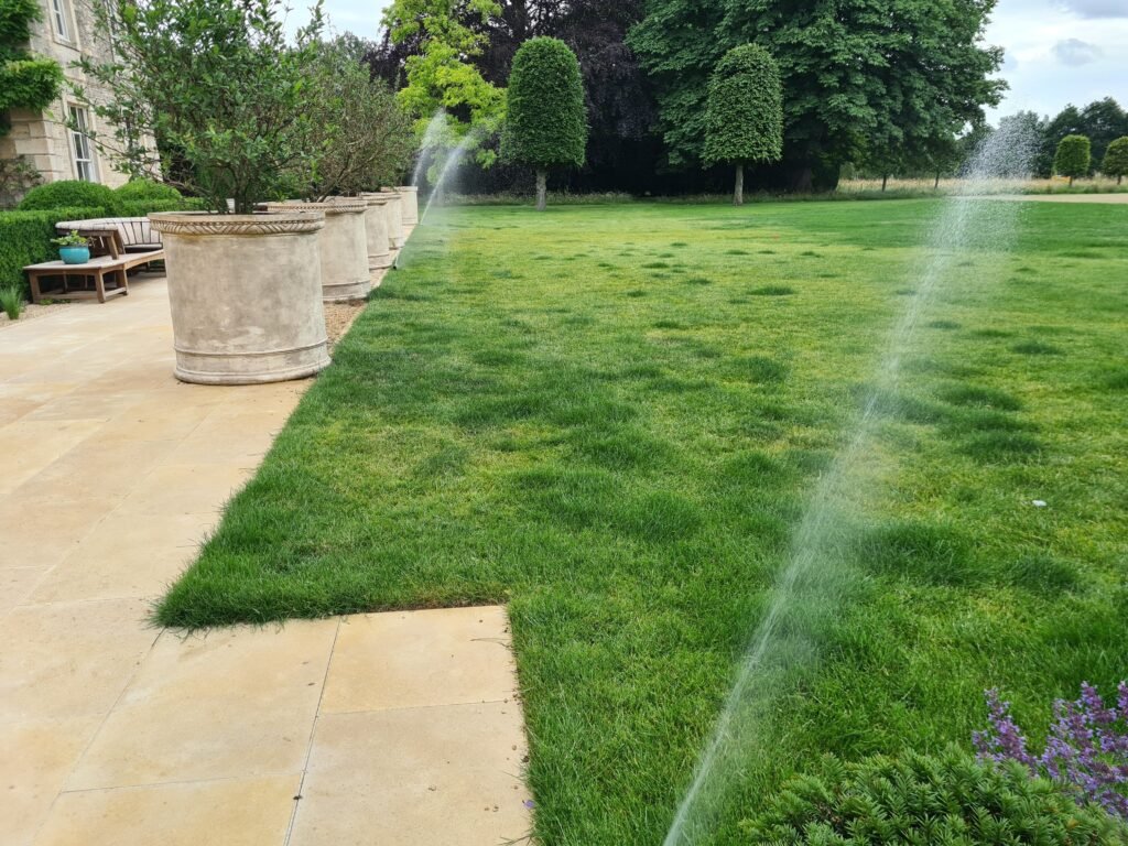 Rotor sprinklers in use at Polebrook