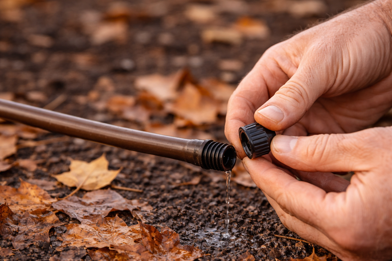 how to winterize irrigation system for drip irrigation lines